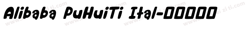 Alibaba PuHuiTi Ital字体转换